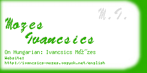 mozes ivancsics business card